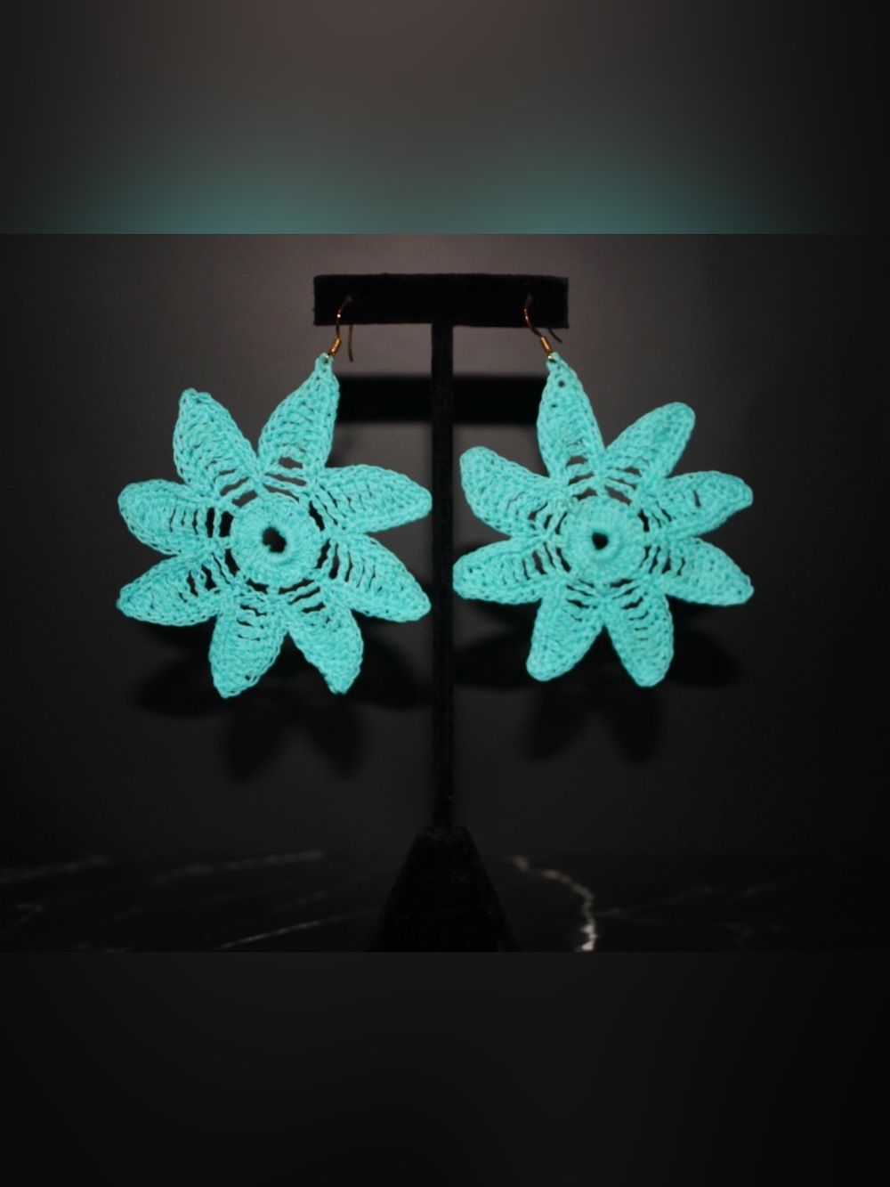 Handcrafted Crochet Flower Earrings